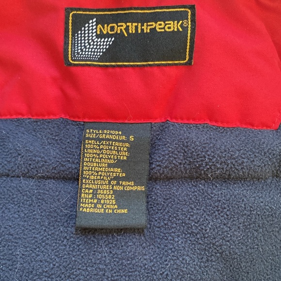 NorthPeak Kids Snowsuit, Jacket and Pants Size 5 - Picture 10 of 16